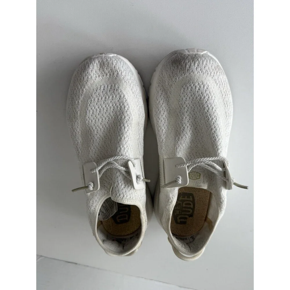 Hey Dude Women's Sirocco Crochet Mesh Loafers White Gold Women 8